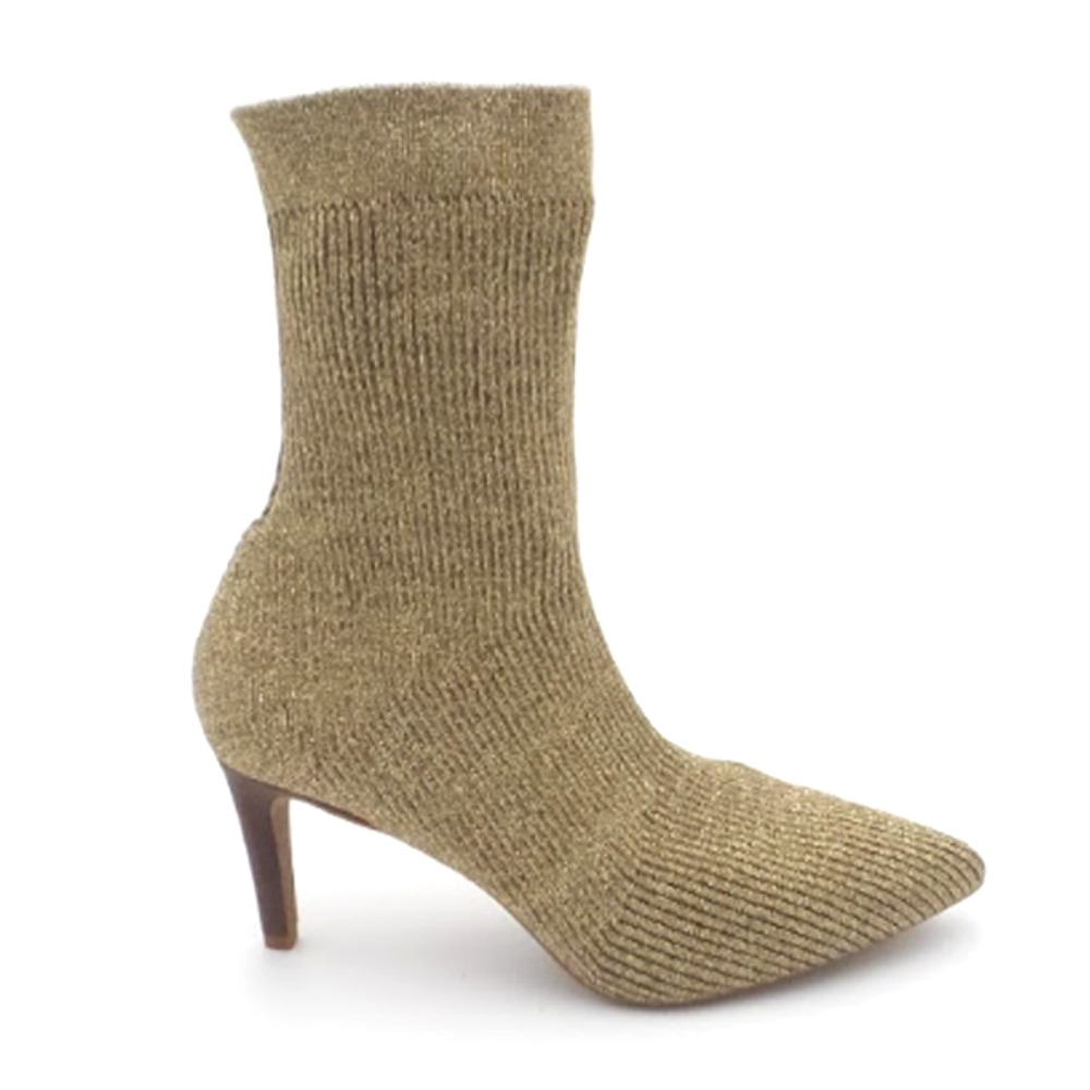 Vince Camuto Pull On Sock Boots Roreeta Bronze Glitsy - Medium